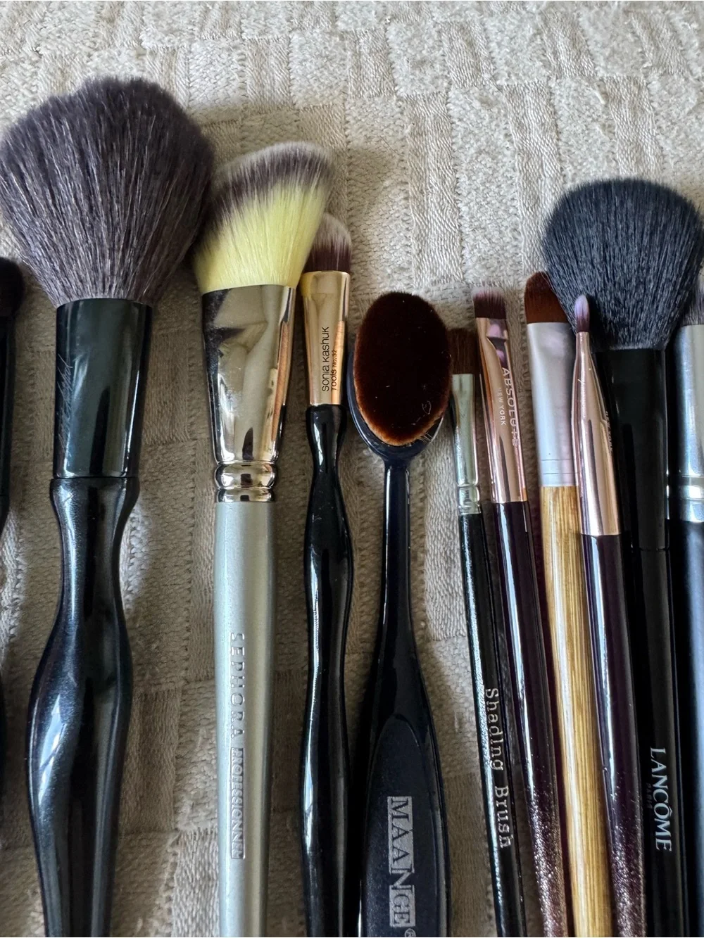 Mixed Women’s Makeup Brush Set - Pink, Rose Gold, Black